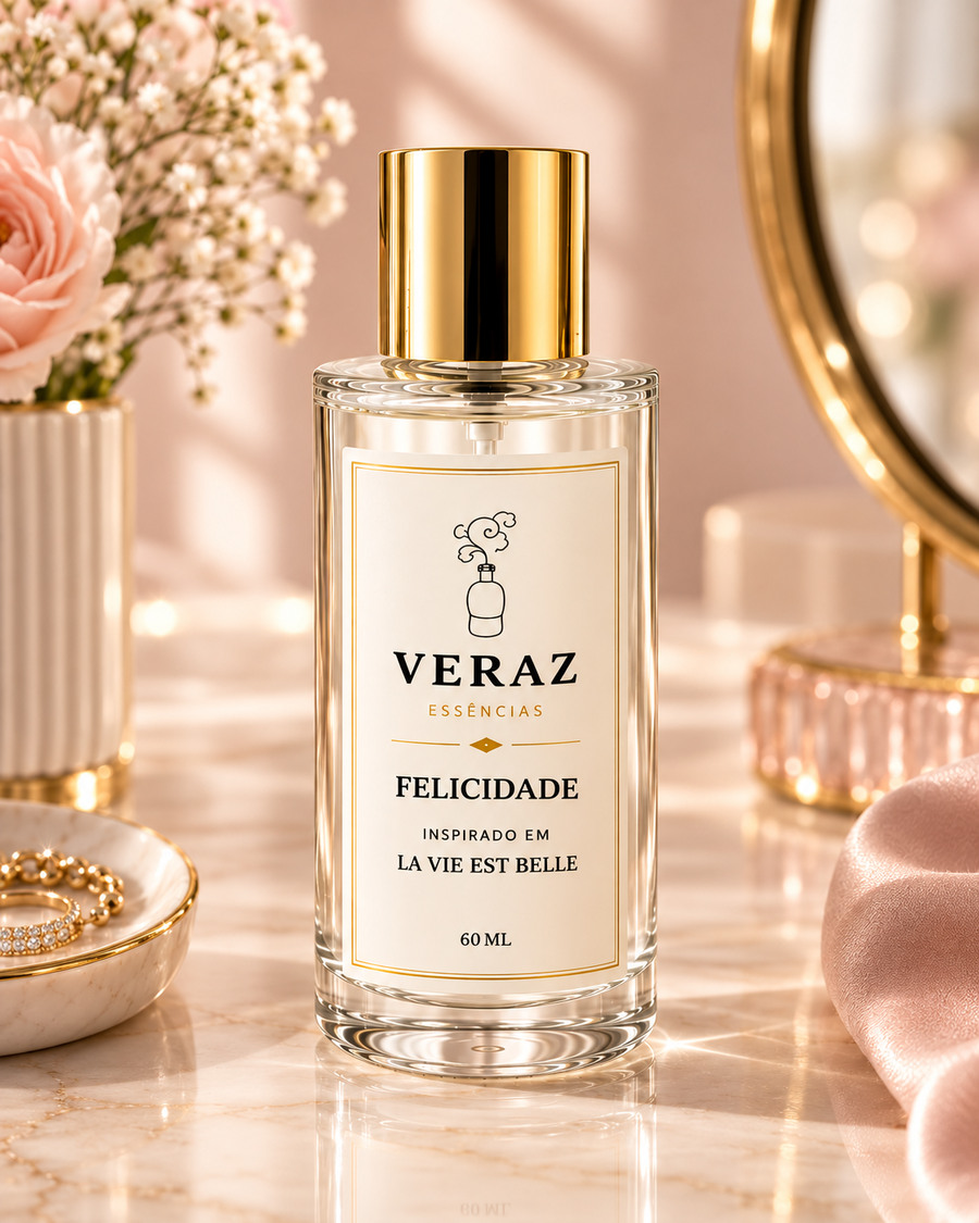 Frasco do perfume Felicidade