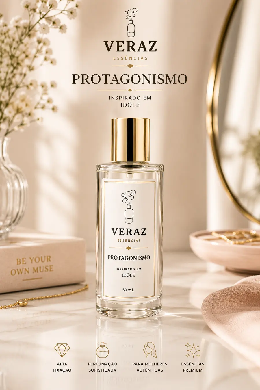 Frasco do perfume Protagonismo